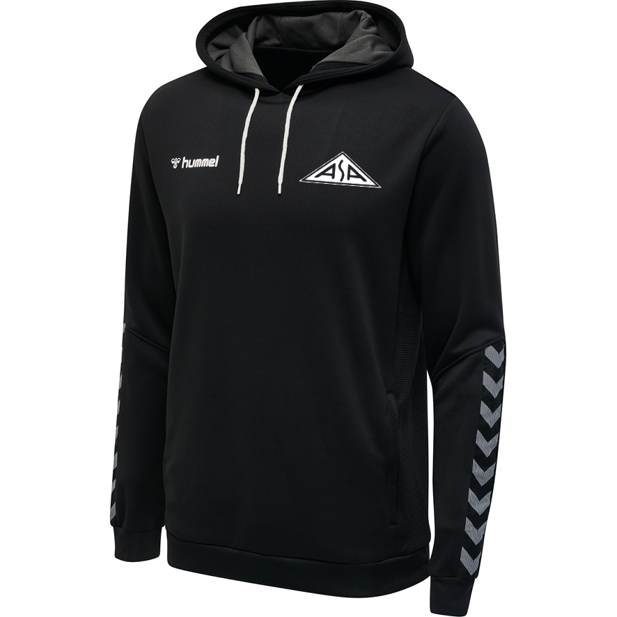 ASA Herre Hoodie sort inkl Klublogo