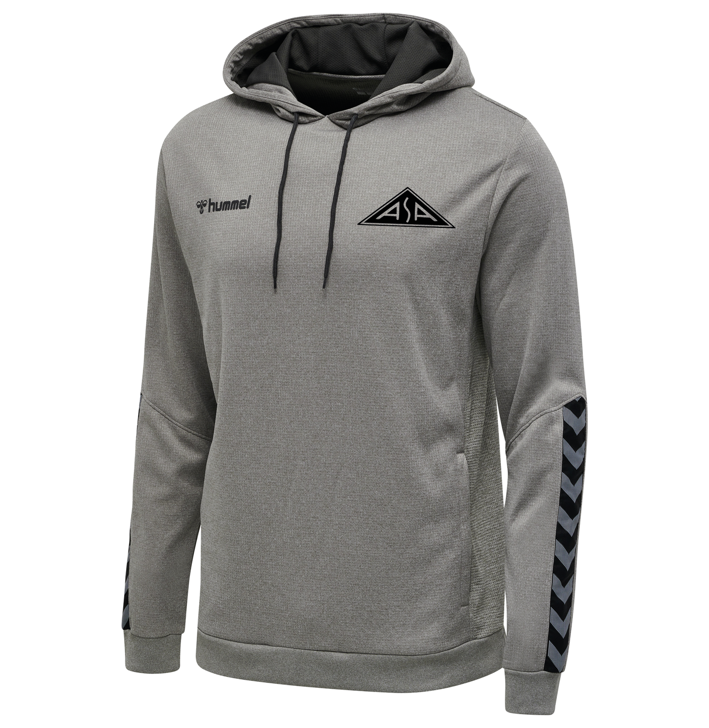 ASA Herre Hoodie grå inkl Klublogo