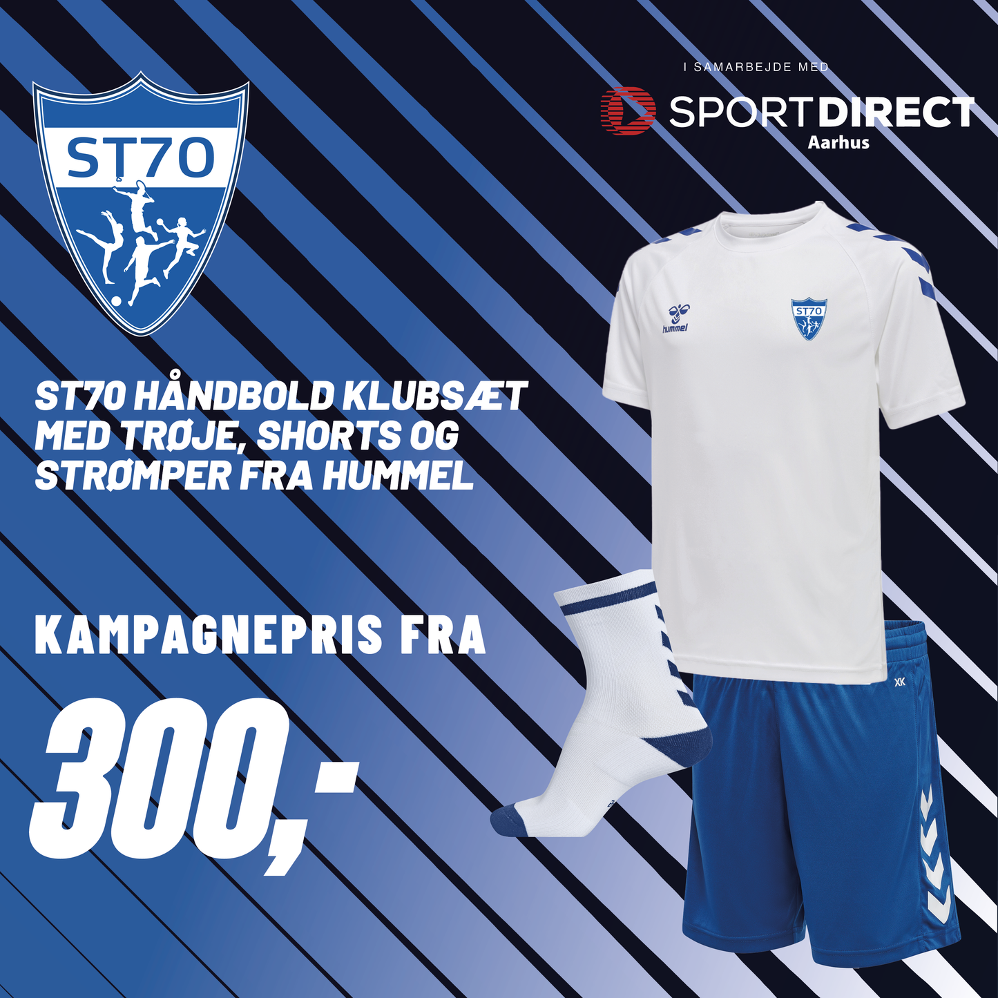 ST70 håndboldsæt med trøje, shorts og strømper