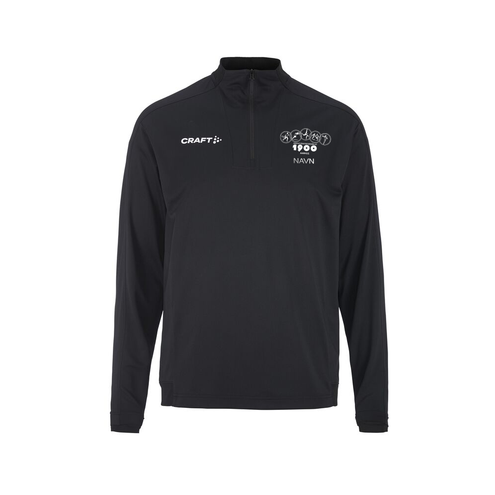 Træningstrøje med half zip og Aarhus 1900 klublogo