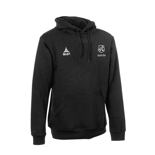 Sort hoodie med Hovedgård IF klublogo