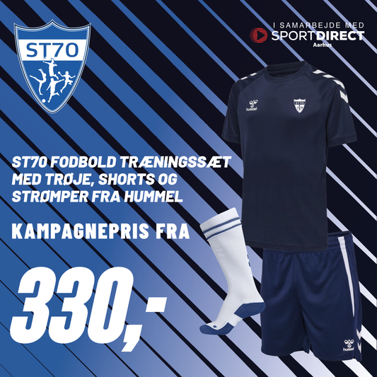 ST70 fodbold træningssæt med trøje, shorts og strømper