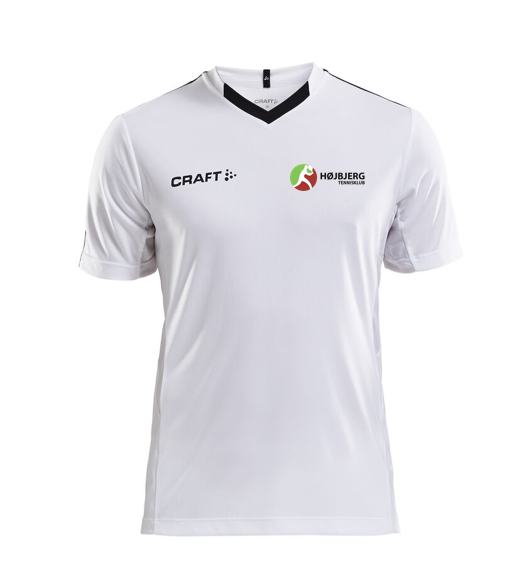 Højbjerg Tennisklub trøje med klublogo hvid model