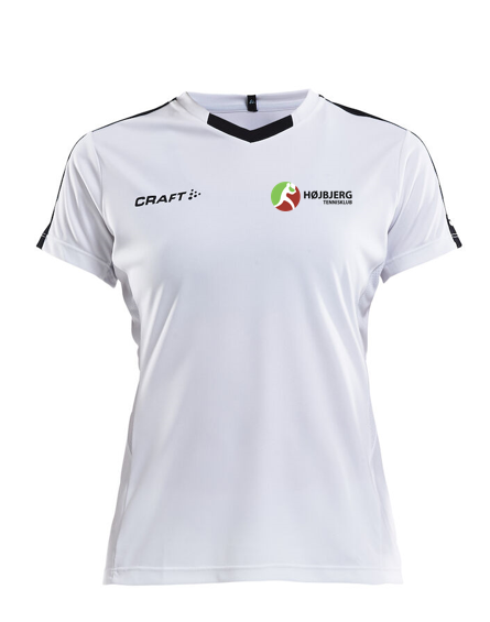 Højbjerg Tennisklub trøje med klublogo hvid model