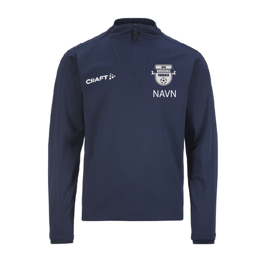 Half zip træningsjakke med Virring Fodbold klublogo