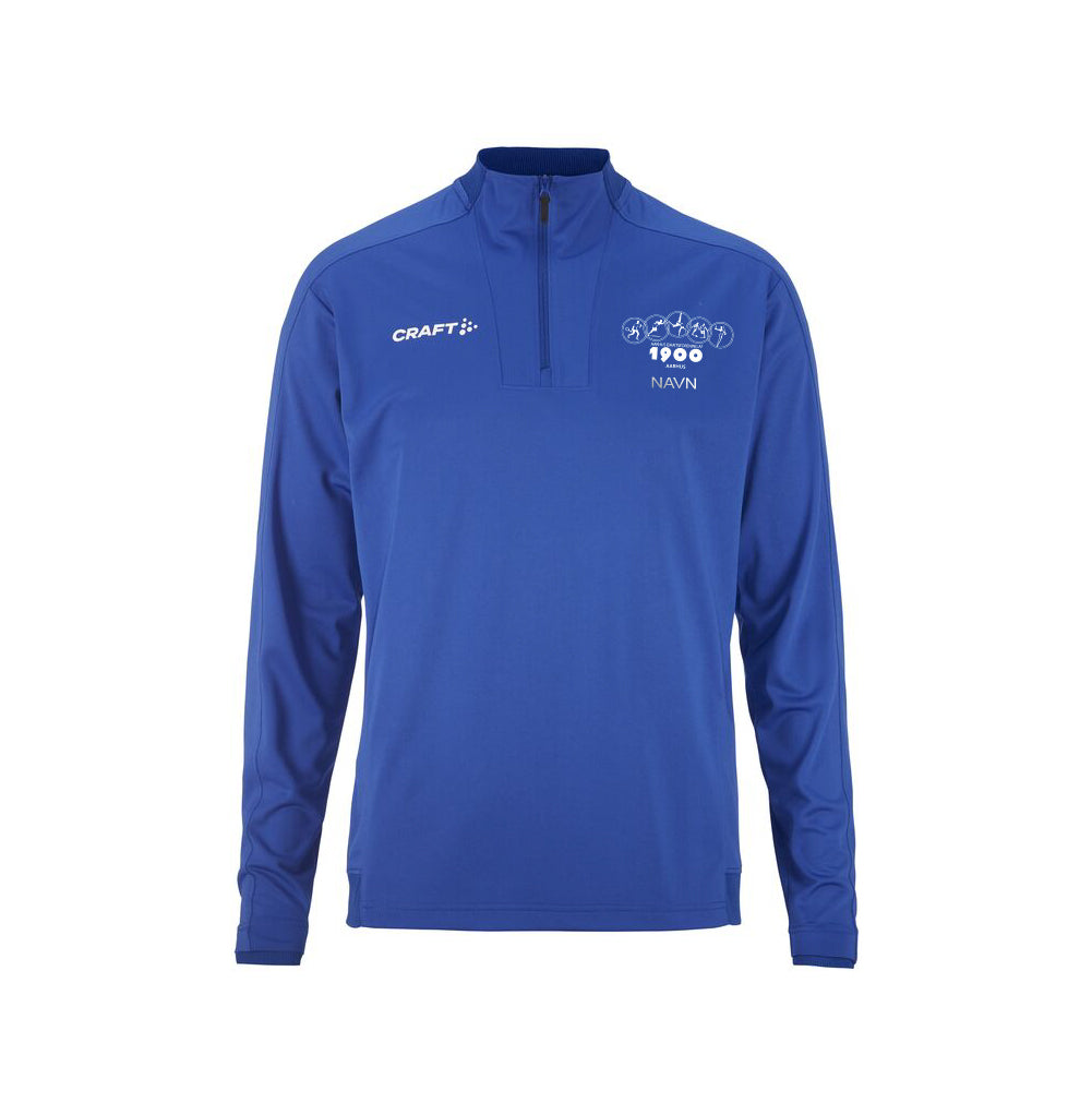 Træningstrøje med half zip og Aarhus 1900 klublogo